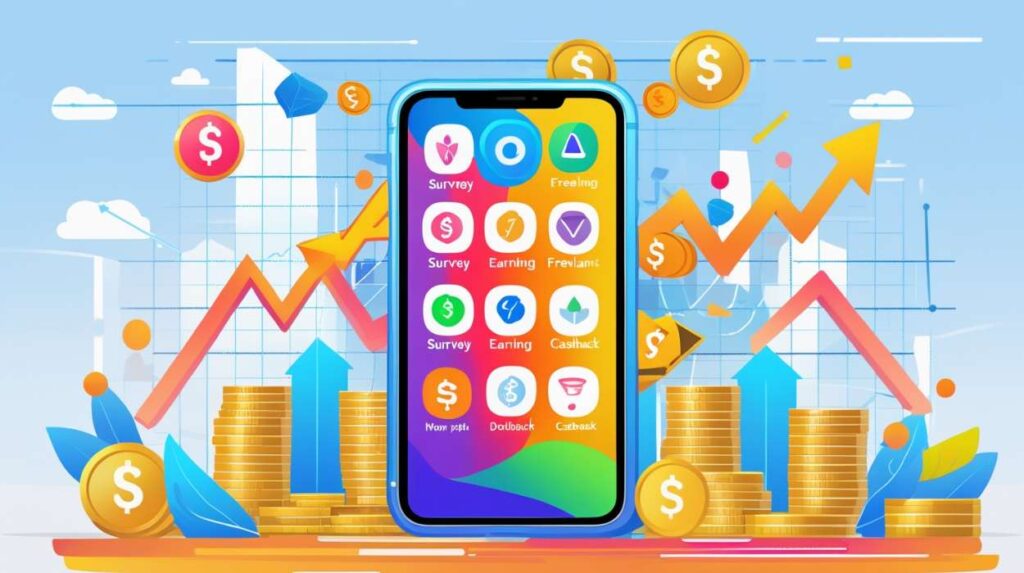 Top 5 earning apps of 2025 showing easy ways to make money online using mobile apps.