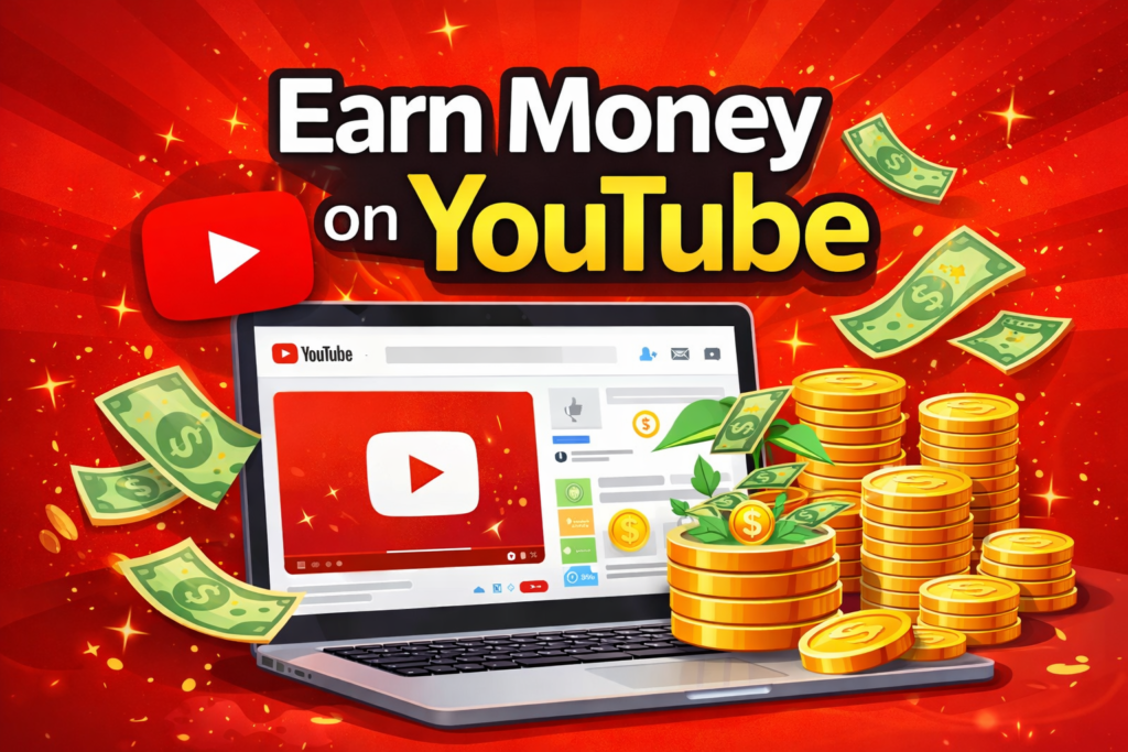 Make money on YouTube in 2026 - complete beginner's guide to YouTube monetization and passive income.